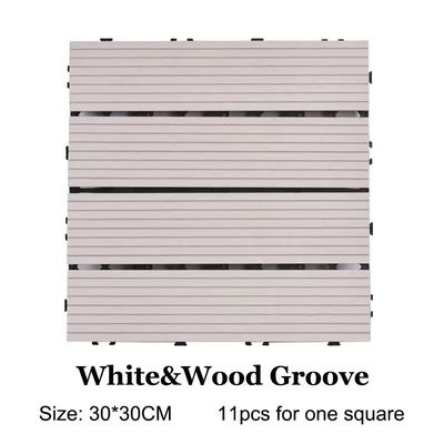 白い携帯用DIY Wpcの容易なデッキ台地の屋内Wpcの壁パネル310 X22 Mm